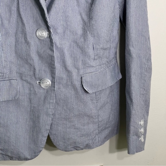 212 Collection blue & white Striped women’s Blazer size 6 no flaws - Picture 3 of 5